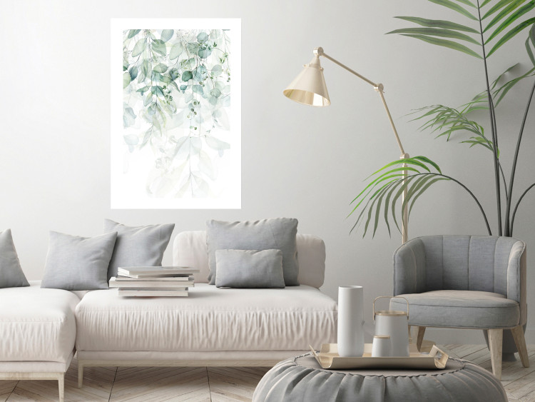 Wall Poster Gentle Touch of Nature - jungle leaves composition on white background 127898 additionalImage 8
