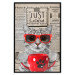Wall Poster Cat with Coffee - funny composition with domestic pet and text in the background 129098 additionalThumb 18