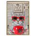 Wall Poster Cat with Coffee - funny composition with domestic pet and text in the background 129098 additionalThumb 21