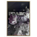 Poster Prada in Flowers - composition of flowers and silver text on a black background 131798 additionalThumb 17