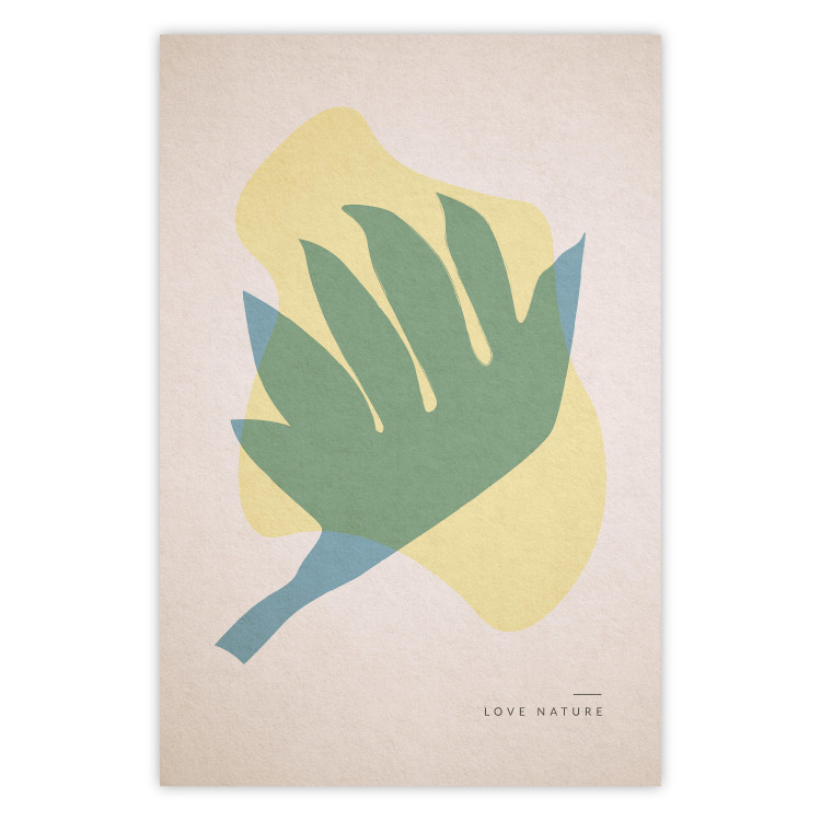 Wall Poster Love Nature - abstract geometric figures in pastel colors 134998