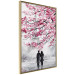 Wall Poster April in Paris - romantic landscape of Paris and a tree with pink leaves 135098 additionalThumb 12