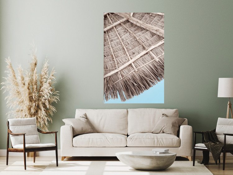 Wall Poster Exotic Structure - landscape of a tropical cottage roof against sky 135298 additionalImage 10