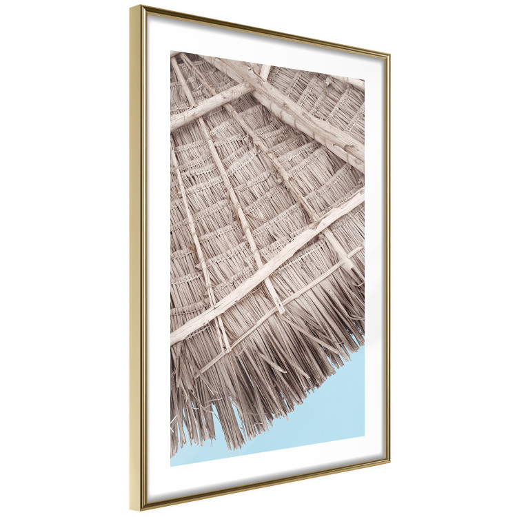 Wall Poster Exotic Structure - landscape of a tropical cottage roof against sky 135298 additionalImage 2
