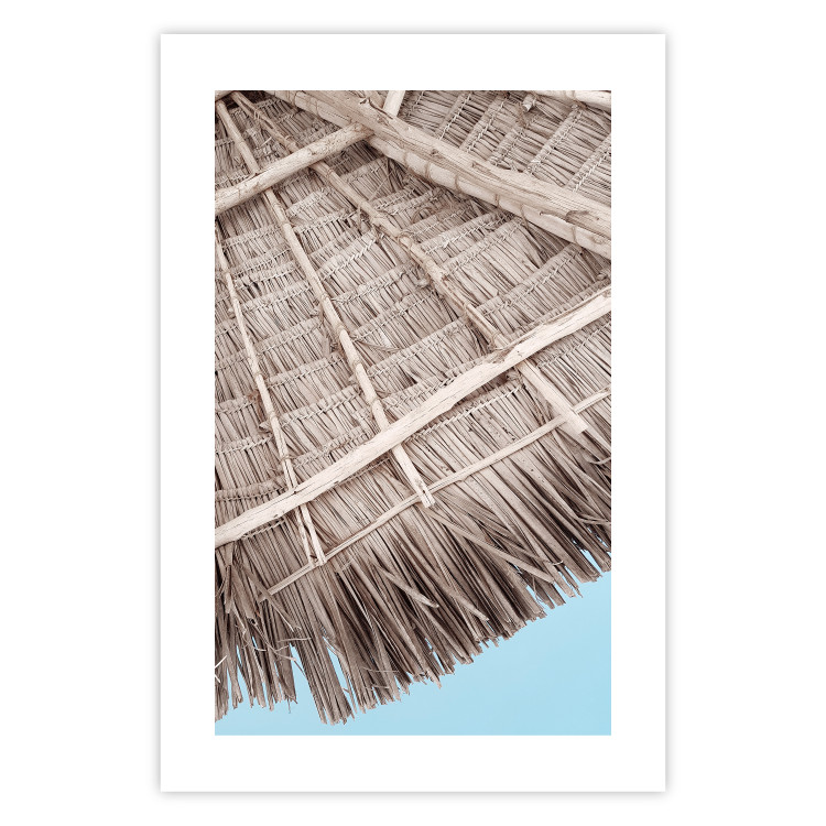 Wall Poster Exotic Structure - landscape of a tropical cottage roof against sky 135298 additionalImage 12