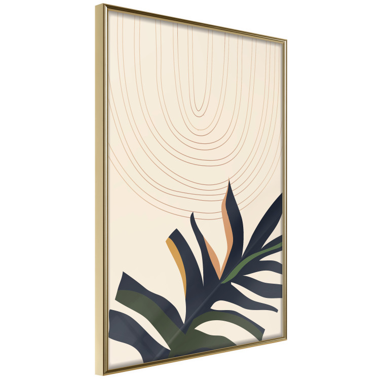 Poster Plant Aura - boho-style abstraction with a leaf of a green plant 137498 additionalImage 6