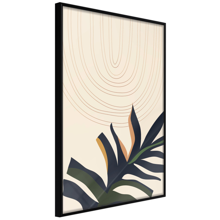 Poster Plant Aura - boho-style abstraction with a leaf of a green plant 137498 additionalImage 7