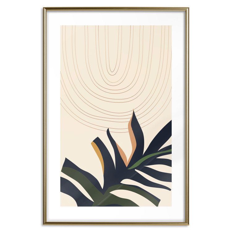Poster Plant Aura - boho-style abstraction with a leaf of a green plant 137498 additionalImage 8