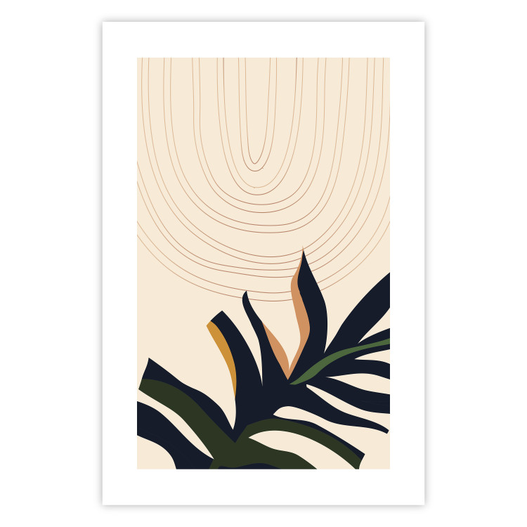Poster Plant Aura - boho-style abstraction with a leaf of a green plant 137498 additionalImage 13