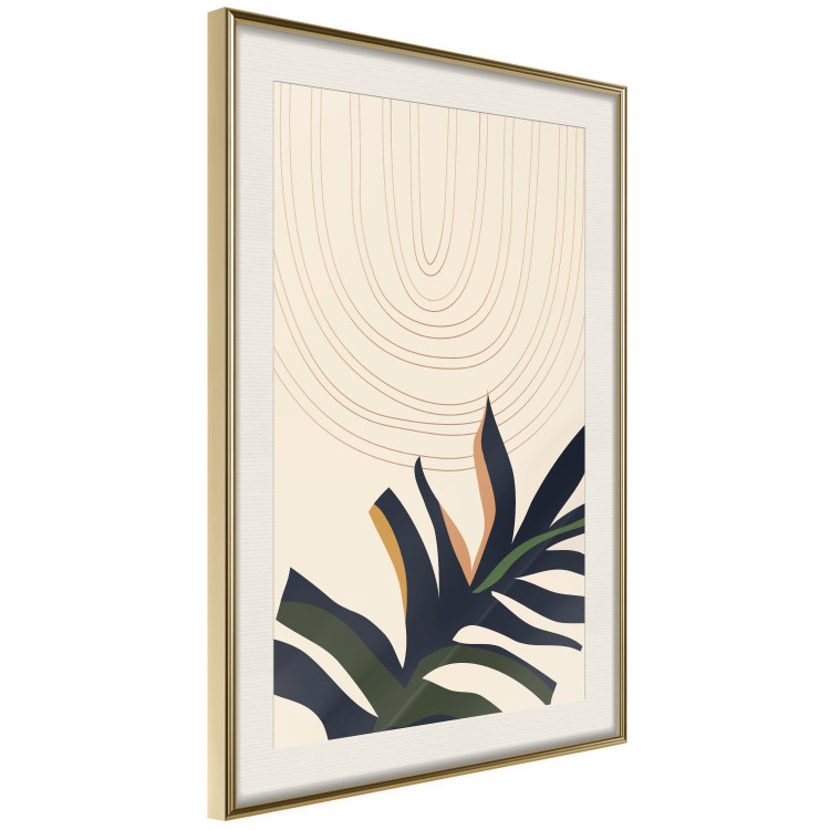 Poster Plant Aura - boho-style abstraction with a leaf of a green plant 137498 additionalImage 2