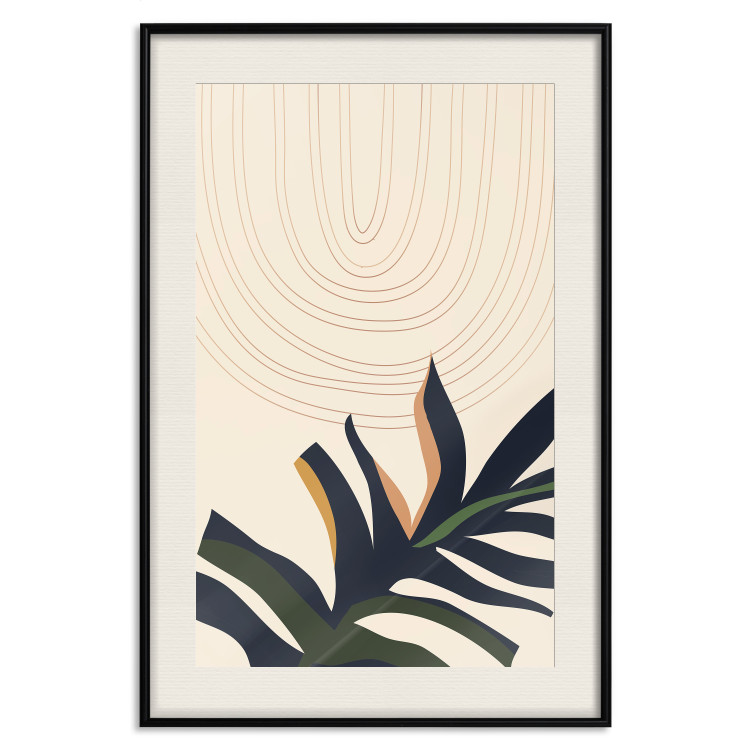 Poster Plant Aura - boho-style abstraction with a leaf of a green plant 137498 additionalImage 11