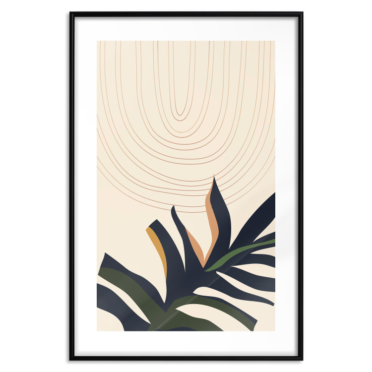 Poster Plant Aura - boho-style abstraction with a leaf of a green plant 137498 additionalImage 9