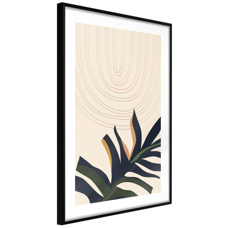 Poster Plant Aura - boho-style abstraction with a leaf of a green plant 137498 additionalImage 5