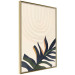 Poster Plant Aura - boho-style abstraction with a leaf of a green plant 137498 additionalThumb 4