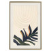 Poster Plant Aura - boho-style abstraction with a leaf of a green plant 137498 additionalThumb 10