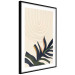 Poster Plant Aura - boho-style abstraction with a leaf of a green plant 137498 additionalThumb 3