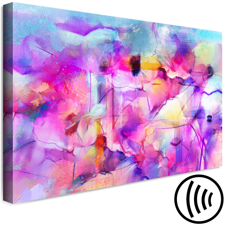 Canvas Art Print Crazy Colors (1-piece) Wide - watercolors in colorful abstraction 138198 additionalImage 6