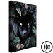 Canvas Black Panther in Leaves (1-piece) Vertical - cat in dense jungle 138598 additionalThumb 6
