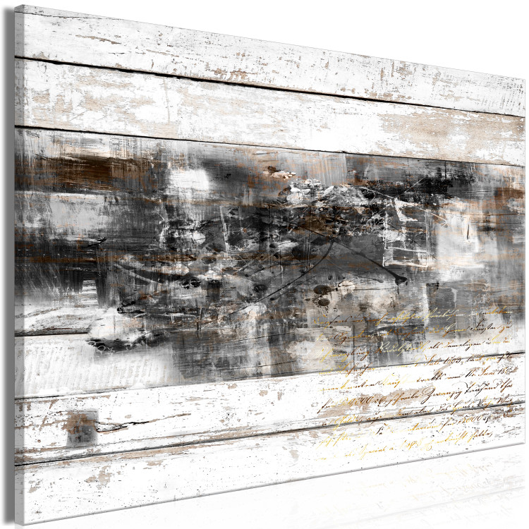 Canvas Art Print Restlessness (1-piece) Wide - worn planks and abstraction within 142798 additionalImage 2