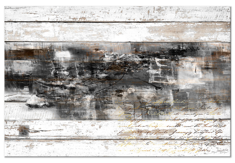 Canvas Art Print Restlessness (1-piece) Wide - worn planks and abstraction within 142798