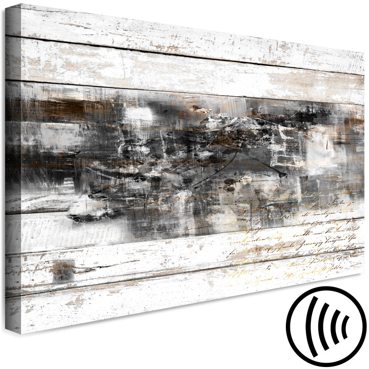 Canvas Art Print Restlessness (1-piece) Wide - worn planks and abstraction within 142798 additionalImage 6