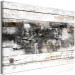 Canvas Art Print Restlessness (1-piece) Wide - worn planks and abstraction within 142798 additionalThumb 2