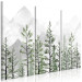 Canvas Mountain Nature (3-piece) - green trees against the backdrop of jagged mountains 144798 additionalThumb 2