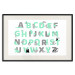 Poster English Alphabet for Children - Gray and Mint Letters with Animals 146498 additionalThumb 22