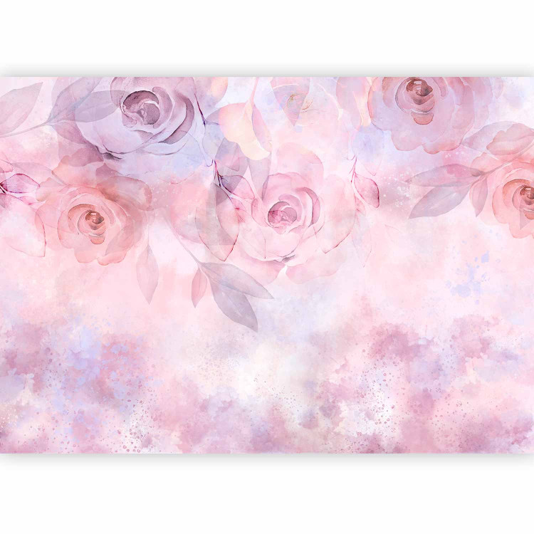 Photo Wallpaper Moody Roses - Pink Abstract Flowers in a Romantic Style 146598 additionalImage 5