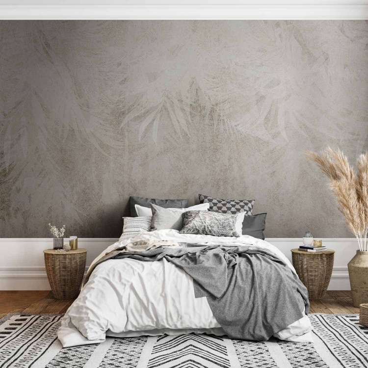 Wall Mural Etude of Nature - Beige Abstract Background With Leaf Shapes in the Background 148598 additionalImage 2