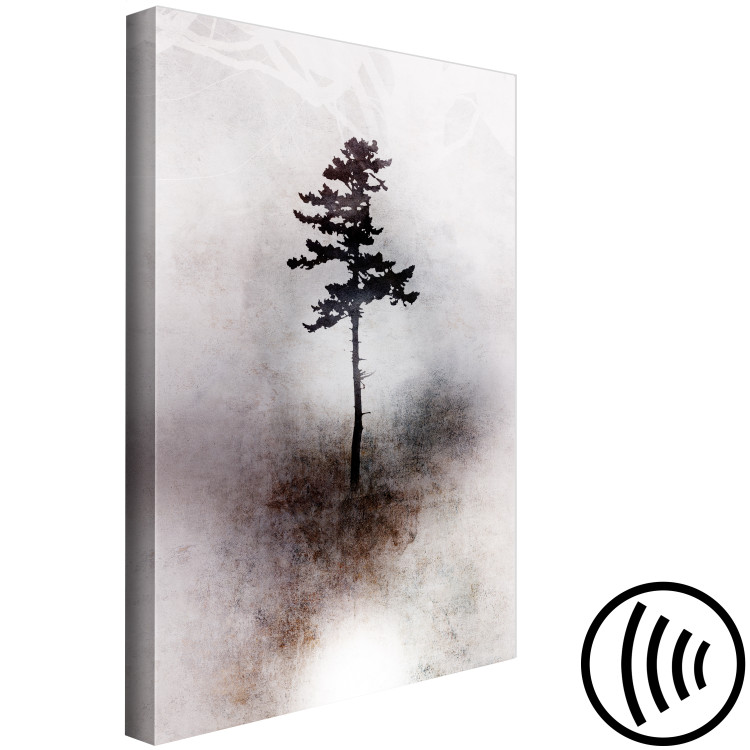 Canvas Tall Tree (1-piece) - plant landscape on a gray-brown background 148898 additionalImage 6