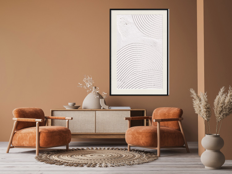 Wall Poster Grooves - Abstract Shapes in Organic Shaped Cement 149898 additionalImage 17