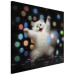 Canvas Art Print AI Persian Cat - Dancing Animal in Disco Dots - Square 150198 additionalThumb 2