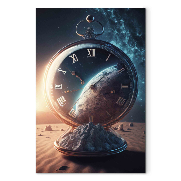 Canvas Art Print Planetary Clock - Abstraction With a Time and Space Motif 151098 additionalImage 7