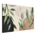 Canvas Art Print Harmony of Nature - Beige Abstract With Spots of Color and Leaves 151198 additionalThumb 2