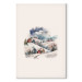 Canvas Art Print Christmas Village - Watercolor Illustration of Snow-Covered Houses 151698
