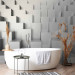 Wall Mural Grey abstraction - geometric figures creating the illusion of space 88798 additionalThumb 8