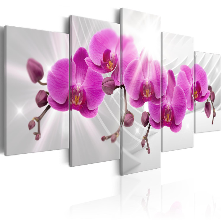 Canvas Abstract Garden: Pink Orchids 98098 additionalImage 2