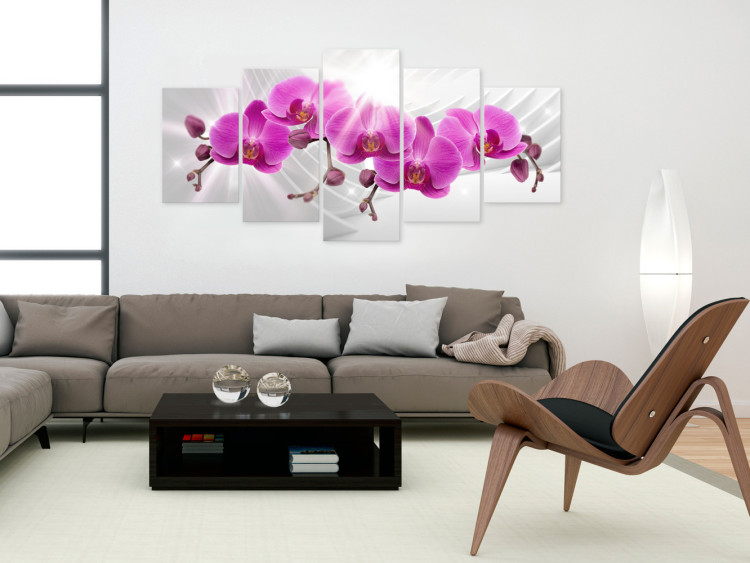 Canvas Abstract Garden: Pink Orchids 98098 additionalImage 3