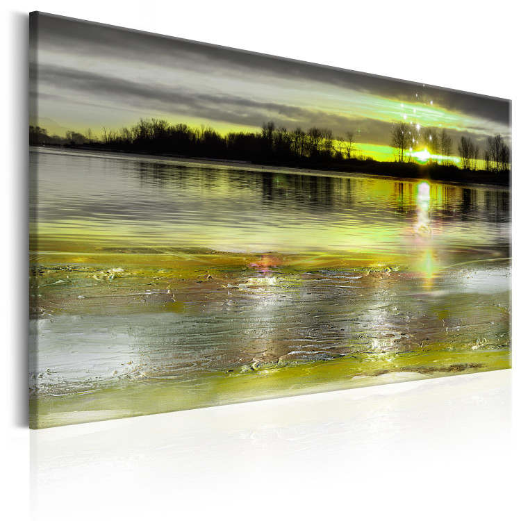 Canvas Tranquil Lake (1-piece) - Sunrise over the Water Surface 106709 additionalImage 2