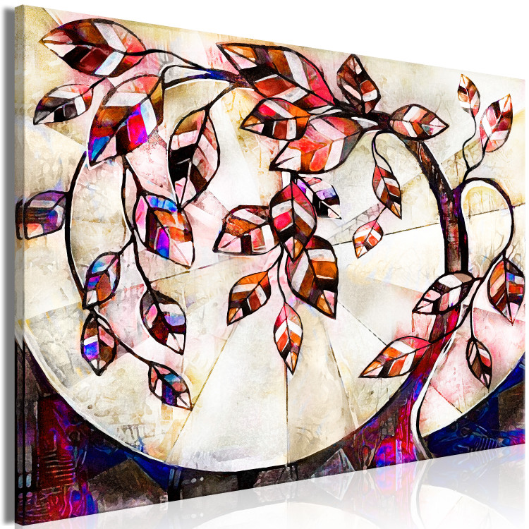 Canvas Stylish Tree (1-part) Wide - Watercolor Style Abstraction 108209 additionalImage 2