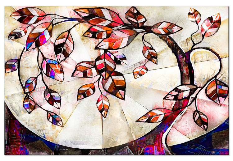 Canvas Stylish Tree (1-part) Wide - Watercolor Style Abstraction 108209