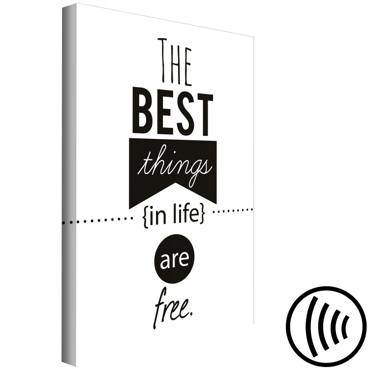 Canvas Art Print The Best Things in Life Are Free (1 Part) Vertical 114709 additionalImage 6