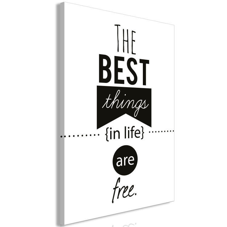 Canvas Art Print The Best Things in Life Are Free (1 Part) Vertical 114709 additionalImage 2