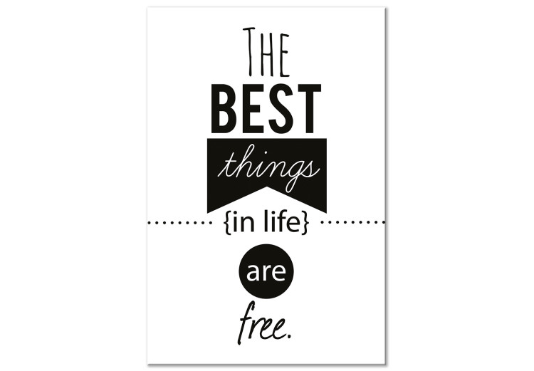 Canvas Art Print The Best Things in Life Are Free (1 Part) Vertical 114709