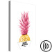 Canvas Stylish pineapple - artwork with golden-pink fruit in a white box 115309 additionalThumb 6