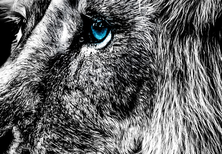 Canvas Art Print Blue-eyed Lion (1 Part) Vertical 116309 additionalImage 5