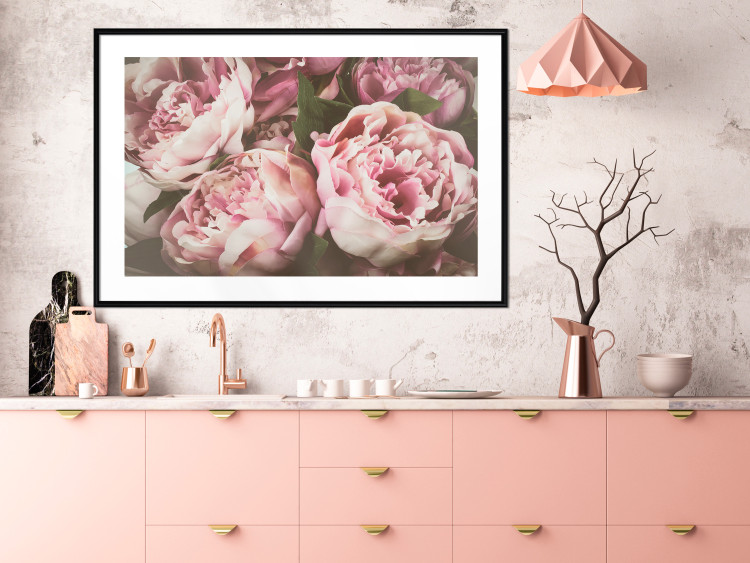 Wall Poster Pink Peonies - floral composition with flowers in pastel colors 116409 additionalImage 4