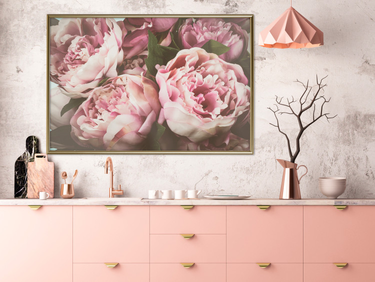 Wall Poster Pink Peonies - floral composition with flowers in pastel colors 116409 additionalImage 5
