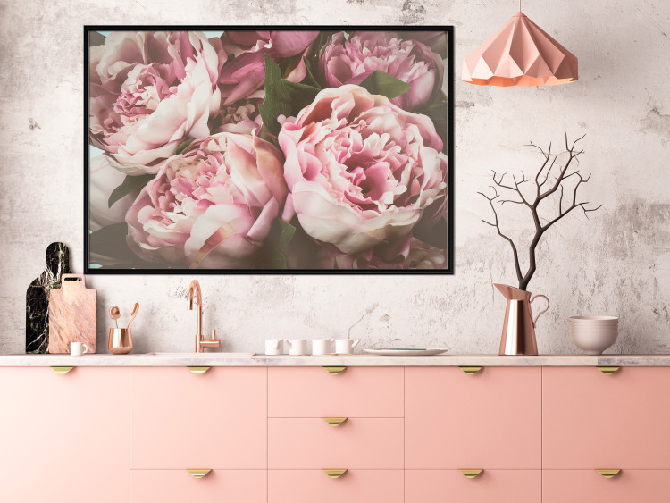Wall Poster Pink Peonies - floral composition with flowers in pastel colors 116409 additionalImage 3